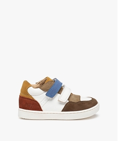 GEMO Baskets bébé garçon mid-cut en cuir – NA! blanc standard
