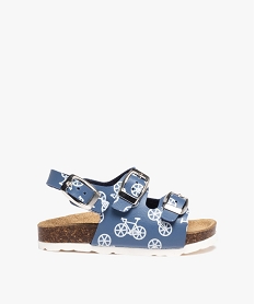 GEMO Sandales bébé garçon imprimées fermetures à boucle bleu standard