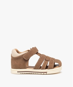 GEMO Sandales bébé garçon unies à talon et bout fermés marron standard