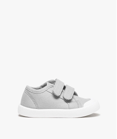 GEMO Baskets en toile bébé garçon avec fermeture scratch gris standard