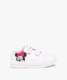 GEMO Baskets bébé fille en toile imprimée étoiles – Minnie blanc standard