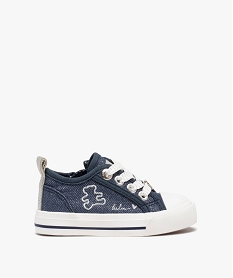 baskets bebe fille dessus denim brillant - lulucastagnette bleuI089501_1