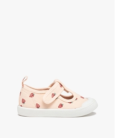 GEMO Babies bébé fille en toile imprimée fermeture scratch rose standard