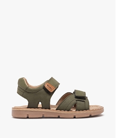 GEMO Sandales garçon à brides unies fermeture scratch sport chic kaki standard