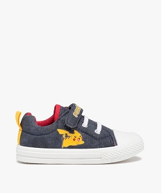 baskets garcon en toile imprimees pikachu – pokemon bleuI102101_1
