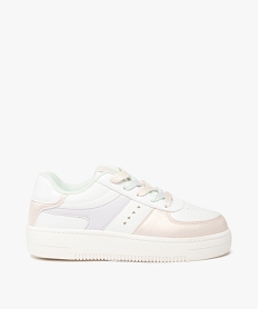GEMO Baskets fille à détails irisés et lacets colorés rose standard