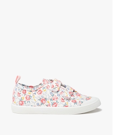 GEMO Baskets fille en toile imprimée fleurs fermeture scratch Imprimé