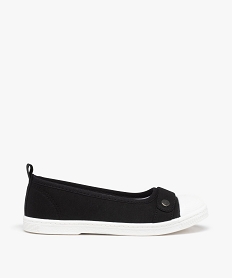 GEMO Ballerines fille en toile avec bout renforcé noir standard