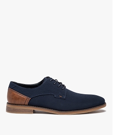 GEMO Derbies homme dessus textile uni Bleu