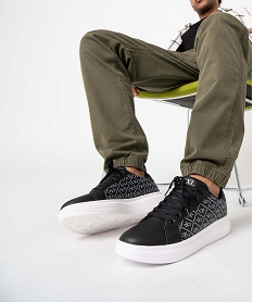 GEMO Baskets homme à semelle plateforme – CXL by Christian Lacroix noir vif