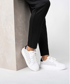 GEMO Baskets homme imprimées à semelle plateforme – CXL by Christian Lacroix blanc chine