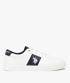 GEMO Baskets homme unies à détails contrastants – US Polo Assn blanc chine