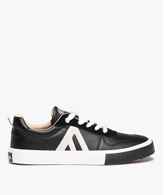 GEMO Baskets homme casual bicolore et à lacets - Alma Planète noir vif