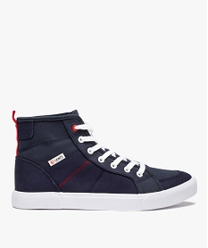 GEMO Baskets homme mid-cut en toile unie – Camps United Bleu