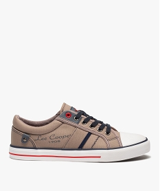 GEMO Baskets homme en toile délavée – Lee Cooper marron fonce