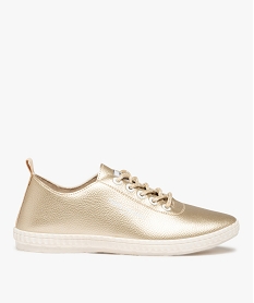 GEMO Baskets femme unies à tige extra souple – Terre de Marins dore