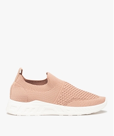 GEMO Baskets femme extra souples en maille unie rose standard