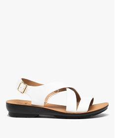 GEMO Sandales femme confort unies à semelle amortissante blanc standard