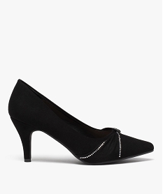 GEMO Escarpin femme avec strass sur le dessus noir standard