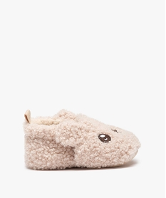 chaussons bebe garcon en textile sherpa ourson beigeI167401_1