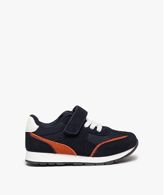 baskets bebe garcon retro running a lacets et scratch bleuI168901_1