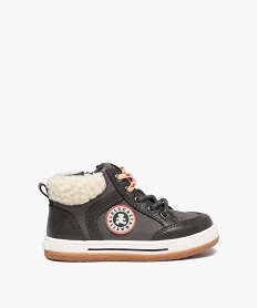 GEMO Baskets bébé garçon mid-cut à col sherpa - LuluCastagnette gris standard