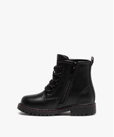 boots bebe garcon unies style rock a semelle crantee noir bottes et chaussures montantesI170801_3