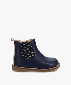 boots bebe fille style chelsea en cuir uni – na! bleu bottes et chaussures montantesI171601_1