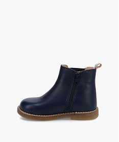 boots bebe fille style chelsea en cuir uni – na! bleu bottes et chaussures montantesI171601_3