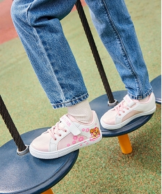 GEMO Baskets fille pailletées et vernies à scratch – Pat Patrouille rose chine