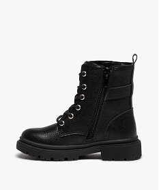 boots fille unies style rangers a semelle crantee noirI178501_3