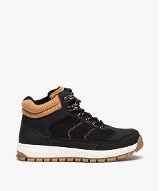 GEMO Boots garçon style montagne à semelle crantée noir standard