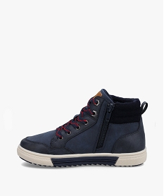 boots fourrees garcon motif etoile et lacets bicolores bleuI183801_3