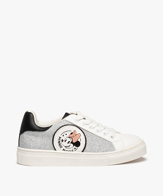 GEMO Baskets fille pailletées à lacets - Minnie blanc standard