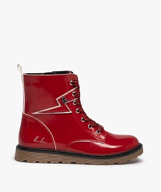 GEMO Boots fille à semelle crantée style rock – LuluCastagnette rouge standard