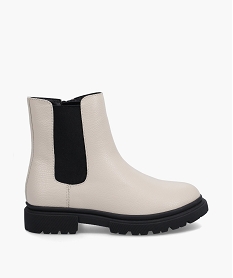 chelsea boots fille sur semelle crantee beigeI186501_1