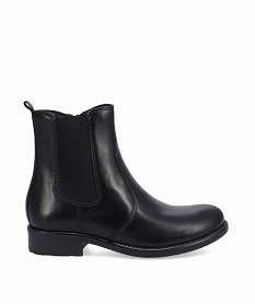 boots fille style chelsea unies dessus cuir - taneo noir boots cuirI187301_1