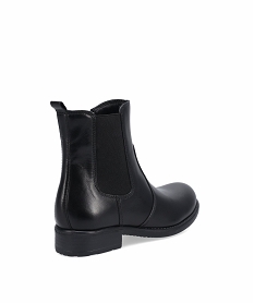 boots fille style chelsea unies dessus cuir - taneo noirI187301_4