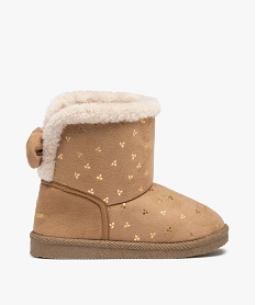 GEMO Boots fourrées fille à motifs brillants - LuluCastagnette beige standard