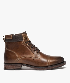 boots homme a col rembourre dessus cuir - taneo brunI195401_1