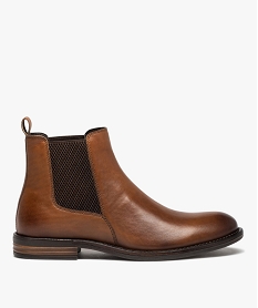 boots homme style chelsea dessus cuir uni - taneo brunI195601_2