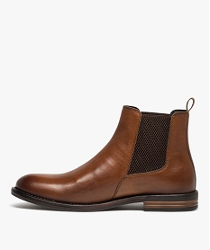boots homme style chelsea dessus cuir uni - taneo brunI195601_4