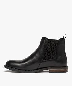 boots homme style chelsea dessus cuir uni - taneo noirI196201_3