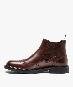 boots homme unies dessus cuir a bout golf – taneo brunI196701_3