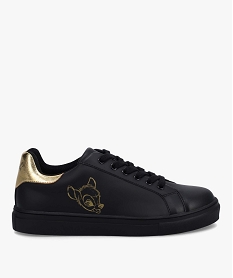 GEMO Baskets femme unies à lacets Bambi – Disney noir standard