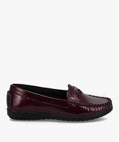 GEMO Mocassins confort vernis et extra souples femme Rouge