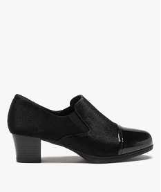 GEMO Escarpins femme confort à talon dessus couvrant noir standard