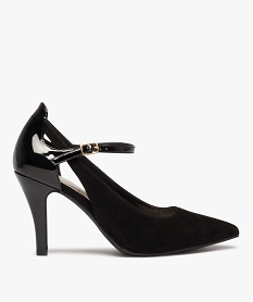 GEMO Escarpins femme unis à talon aiguille et bout pointu noir standard