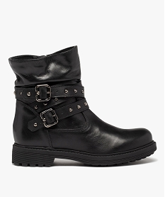 boots femme style rock dessus cuir et clous - taneo noirI208701_1