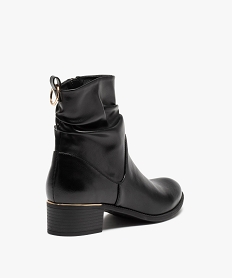 boots femme unies avec effet drape et details metallises noirI212101_4